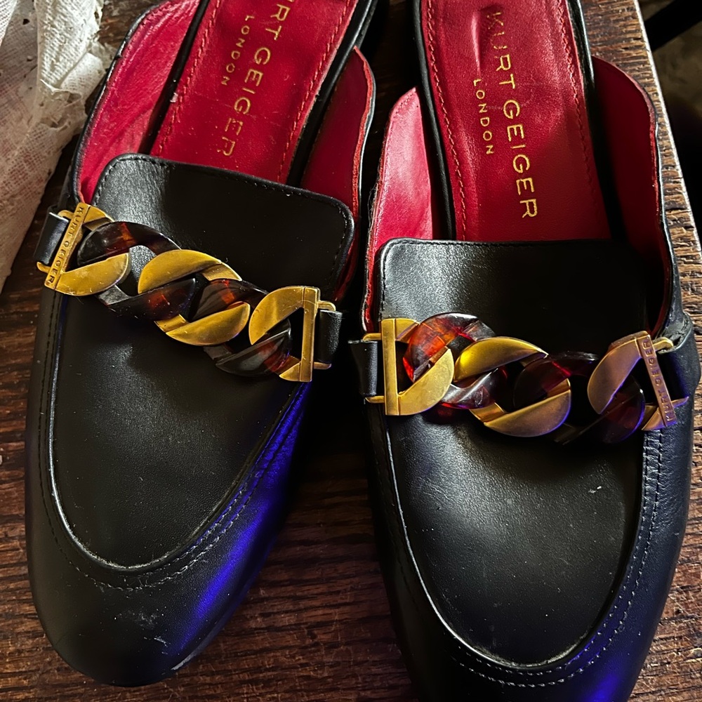 Kurt Geiger Black Leather Loafers